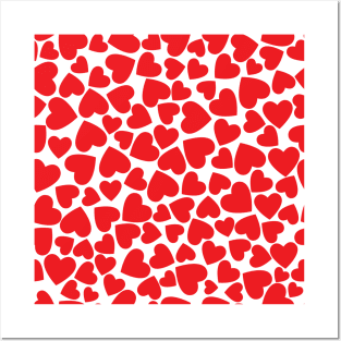 Hearts pattern Posters and Art
